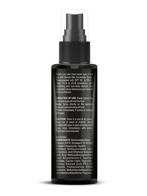 Beardo Max Sunscreen Spf 50 & Pa+++ Spray